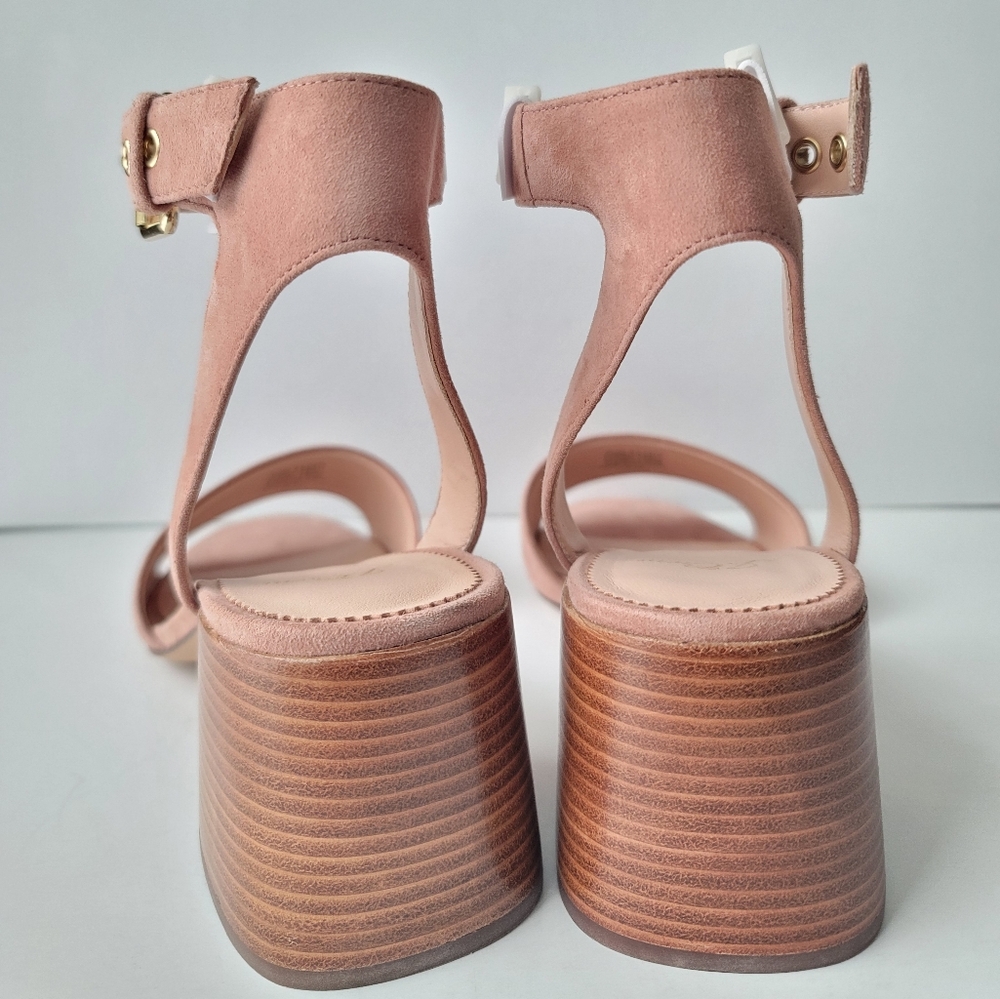J. Crew Wide - Strap Penny Sandals in Suede, Frosted Taupe, 9.5 - Picture 5 of 13